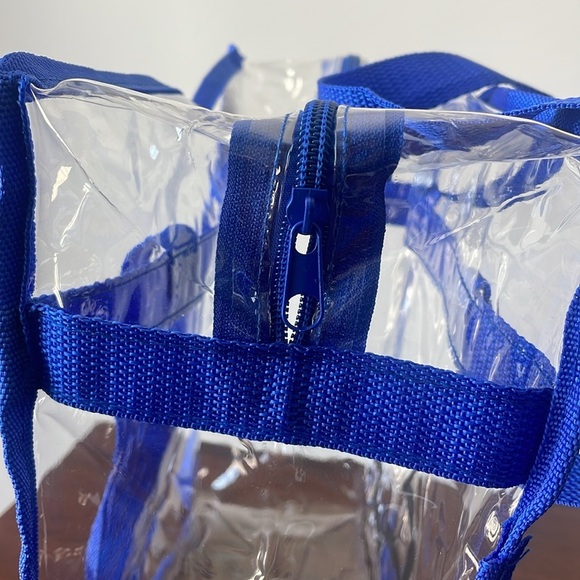 Chevy bag bow tie Stadium approved clear Blue logo tote bag New - Picture 2 of 6